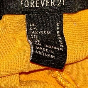 Forever 21 Mustard Yellow Fabric